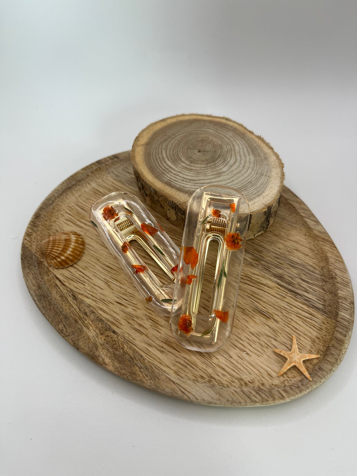 Pinces Résines Florales Orange